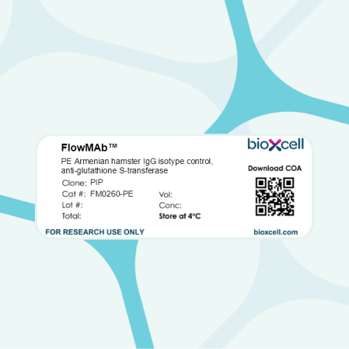 FlowMAb PE Armenian hamster IgG isotype control, anti-glutathione S-transferase
