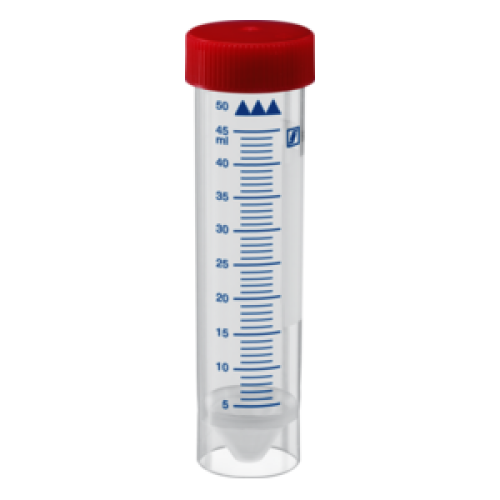 Centrifuge tubes, with screw cap, standing rim and pointed bottom, 50 ml (1 PAK, 25 pc, sterile)
